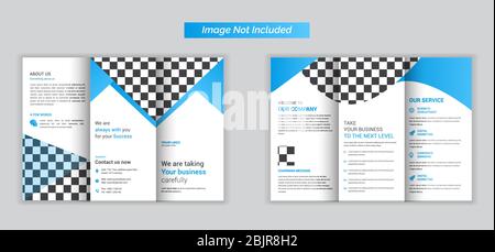 Dreifache Broschüre für Unternehmen, Broschürendesign, Broschürenvorlage, kreative dreifache, Trend-Broschürenvorlage Stock Vektor