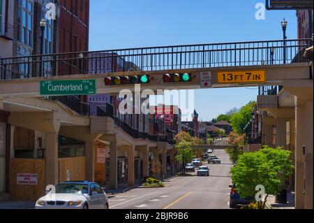 Morristown, Tennessee, USA - 14. April 2020: Morristown siedelte 1787 an und wurde 1855 gegründet. Sein historischer Bezirk wurde nach einem rekonstruiert Stockfoto