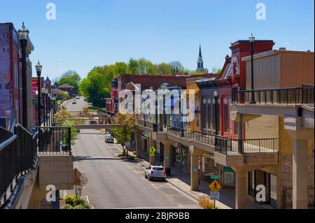 Morristown, Tennessee, USA - 14. April 2020: Morristown siedelte 1787 an und wurde 1855 gegründet. Sein historischer Bezirk wurde nach einem rekonstruiert Stockfoto