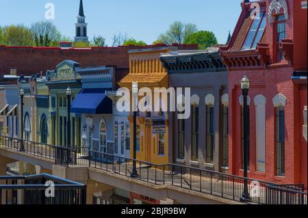 Morristown, Tennessee, USA - 14. April 2020: Morristown siedelte 1787 an und wurde 1855 gegründet. Sein historischer Bezirk wurde nach einem rekonstruiert Stockfoto