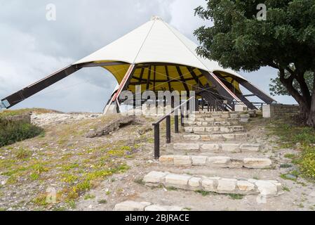 Kalavasos-Tent Archäologische Stätte, eine prähistorische neolithische archäologische Stätte und Wahrzeichen auf der Insel Zypern, Kalavasos Village, Larnaka Stockfoto