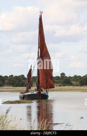 Thames/Essex Barge im Snape Estuary Suffolk Stockfoto