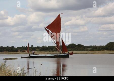 Thames/Essex Barge im Snape Estuary Suffolk Stockfoto