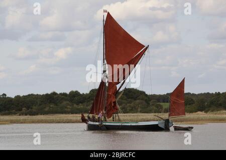 Thames/Essex Barge im Snape Estuary Suffolk Stockfoto