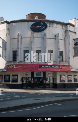 Elevation ehemaliges Regal Cinema Cineworld ABC 207 King Street, London, W6 assoziierte britische Kinos William R. Glen Stockfoto