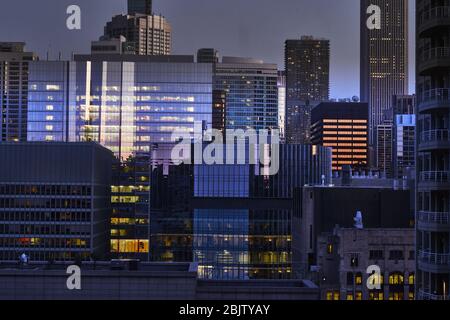 Blick auf die Stadt Chicago mit Blick nach Süden Stockfoto