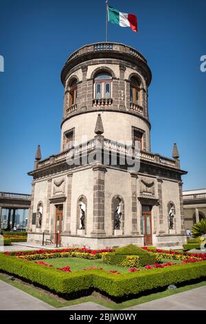 Caballero Alto Wachturm in Chapultepec Castle, Mexiko-Stadt, Mexiko Stockfoto