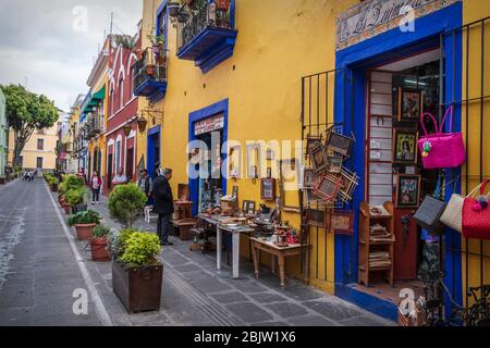 Farbenfroher Steet - Callejon de los Sapos , Puebla, Mexiko Stockfoto