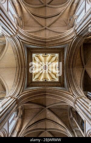 Blick auf die Decke in der Truro Kathedrale in Cornwall Stockfoto