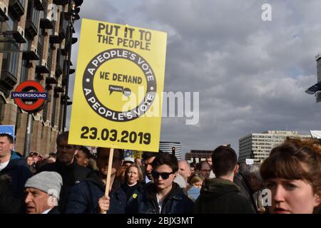 Brexit-Demonstration London Stockfoto