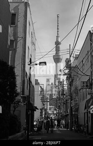 Landschaft von Asakusa, einem Touristenziel in Tokio Stockfoto