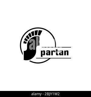 Initial Letter S Grafik Logo Design Konzept Vorlage, spartanisch Logo Vektor, isoliert auf weißem Hintergrund. Stock Vektor