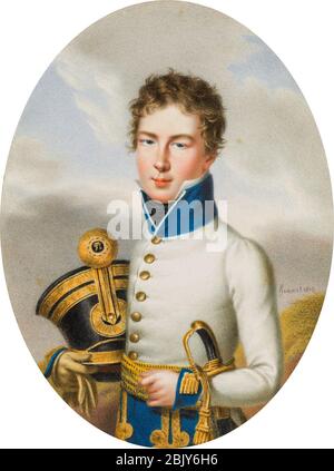 Carl Ludwig Hummel de Bourdon - Bildnis eines jungen Leutnants (1815). Stockfoto