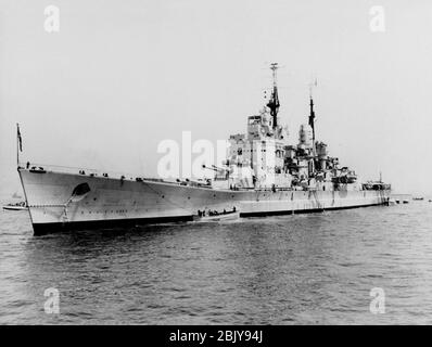 HMS Vanguard (Schlachtschiff, 1946-1960)1. Stockfoto