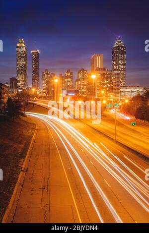 Verkehr in Atlanta. Atlanta, Georgia, USA. Stockfoto
