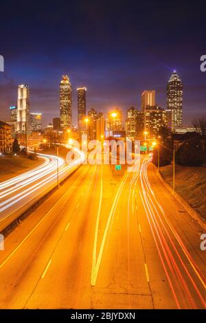 Verkehr in Atlanta. Atlanta, Georgia, USA. Stockfoto