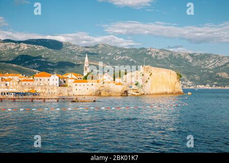 Budva Altstadt und adria in Budva, Montenegro Stockfoto
