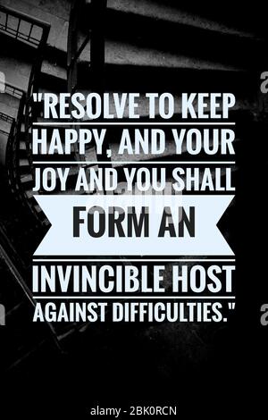 Inspirierendes Zitat. Beste Motivationszitate und Sprüche über das Leben, Stockfoto