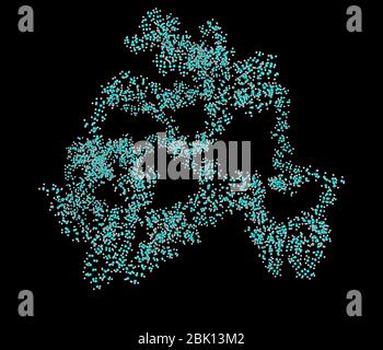 Polypropylen (PP) ist ein thermoplastisches Polymer, das in einer Vielzahl von Anwendungen wie Verpackung und Etikettierung, Textilien (z. B. Seile, thermische Anwendungen) eingesetzt wird Stockfoto