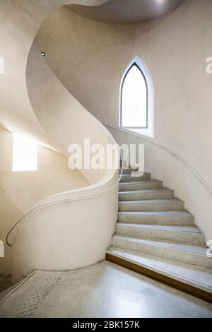 Wendeltreppe, Museum Unterlinden, Museum Unterlinden, Neubau der Architekten Herzog und de Meuron, Colmar, Elsass, Frankreich Stockfoto