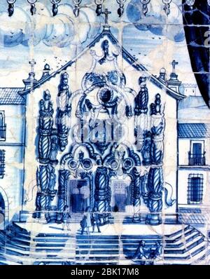 Hospital Real de Todos-os-Santos, c. 1740 (Detail). Stockfoto