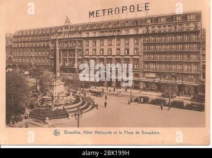 Hotel Metropole, Brüssel, Belgien 1920er Jahre. Stockfoto