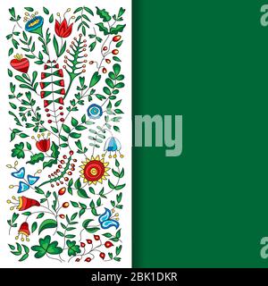 Bunte Blumen auf weißem Hintergrund. Stock Vektor