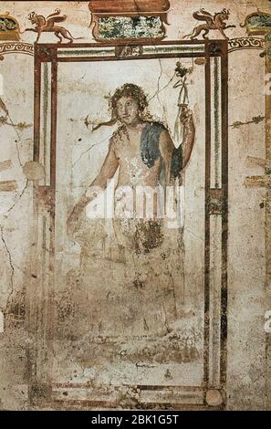 Haus des Fürsten von Neapel Pompeji Platte 159 Exedra Bacchus MH. Stockfoto