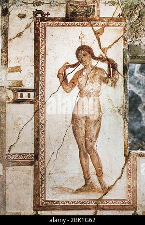 Haus des Fürsten von Neapel Pompeji Platte 160 Exedra Venus MH. Stockfoto