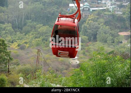 Nathdwara, Rajasthan, Indien, Asien - 23. Januar 2014 - Indische Seilbahn Stockfoto