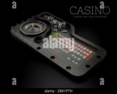 3d-Rendering von Slot Maschine mit glücklichen sevens Jackpot, Glücksspiel Backgound Stockfoto