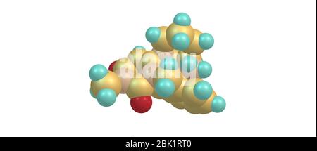 Logliptin ist ein oral verabreichtes Antidiabetikum in der DPP-4-Hemmerklasse, das den Blutzucker senkt. 3d-Darstellung Stockfoto