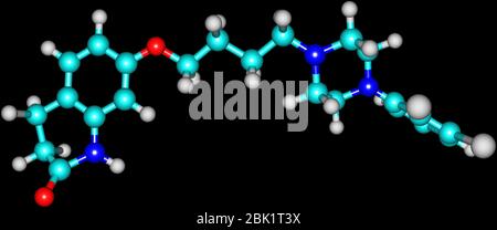 Aripiprazol (Aripiprex) ist ein atypisches Antipsychotikum. Es wird empfohlen und vor allem in der Behandlung von Schizophrenie und bipolarer Störung verwendet Stockfoto