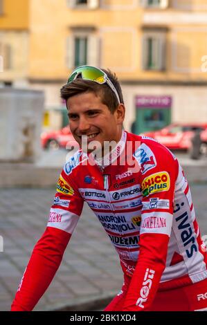 Bergamo-Como, Italien. 12. Okt 2019. bergamo-como, Italien, 12. Okt 2019, Fausto MASNADA (ITA) (Androni Giocattoli - Sidermec) während - - Credit: LM/Antonino Caldarella Credit: Antonino Caldarella/LPS/ZUMA Wire/Alamy Live News Stockfoto