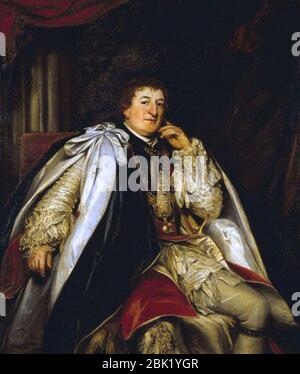 HUGH PERCY 2. DUKE OF NORTHUMBERLAND (1742-1817) von Thomas Phillips (1770-1845). Stockfoto