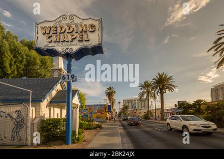 Graceland Wedding Chapel am Las Vegas Boulevard, 'The Strip', Las Vegas, Nevada, USA, Nordamerika Stockfoto