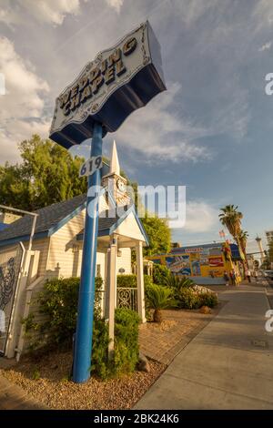 Graceland Wedding Chapel am Las Vegas Boulevard, 'The Strip', Las Vegas, Nevada, USA, Nordamerika Stockfoto