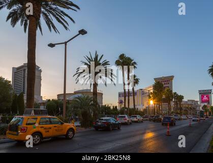 Blick auf das Caesars Palace Hotel und Casino am 'The Strip' Las Vegas Boulevard, Las Vegas, Nevada, USA, Nordamerika Stockfoto