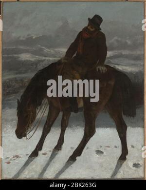 Hunter on Horseback von Gustave Courbet 1864. Stockfoto