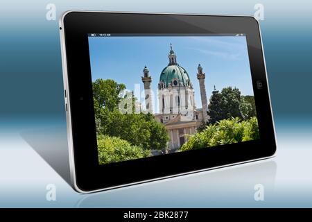 Die Kirche St. Charless ist eine römisch-katholische Pfarrkirche und eine der bedeutendsten Barockkirchen nördlich der Alpen, Wien, Österreich, Europa Stockfoto