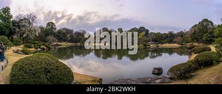 Rikugien Garten (sechs Gedichte Garten), schöner japanischer Landschaftsgarten in Tokio, Japan Stockfoto