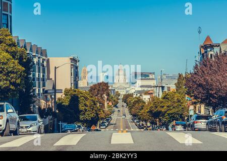 San Francisco, Kalifornien, USA - 4. August 2019: Touristische Attraktionen von San Francisco Stockfoto