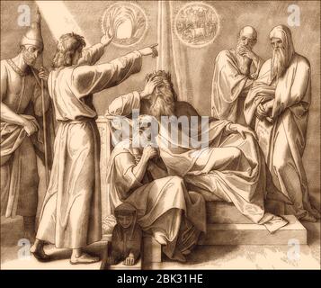 Joseph interpretiert Pharaos Träume, das Alte Testament, von Julius Schnorr von Carolsfeld, 1860 Stockfoto