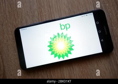 BP-Logo auf Smartphone angezeigt Stockfoto