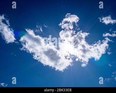 Wolke vor der Sonne Textur Stockfoto