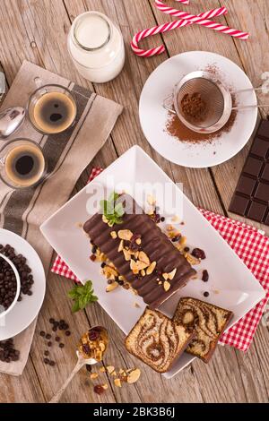 Marmor Kuchen. Stockfoto