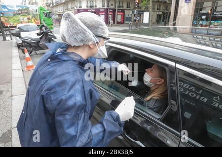 COVID-19-TESTS IN PARIS Stockfoto