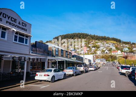 Stadt Lyttleton in Neuseeland Stockfoto