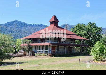 Winship Lodge, erbaut 1893, Aetna Springs Resort, Napa County, Kalifornien Stockfoto