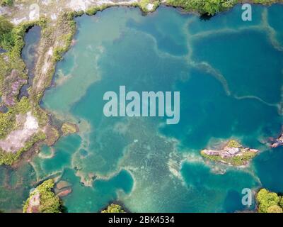 Klare Sicht See bei Guar Petai. Schöner natürlicher See. Stockfoto